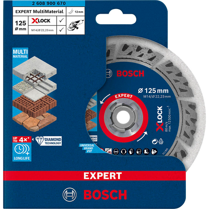 Artikelbild 2 für BOSCH Diamant-Trennscheibe EXPERT MultiMaterial X-LOCK, 1 St., Artikelnummer 218907