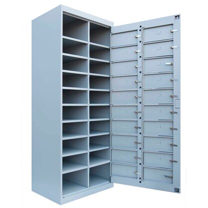 Artikelbild 2 für LÜLLMANN Schließfachschrank lichtgrau 526300, 20 Schließfächer 74,0 x 50,0 x 180,0 cm, Artikelnummer 186159