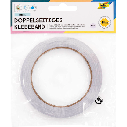 Artikelbild für folia doppelseitiges Klebeband 5,0 mm x 18,0 m, 1 Rolle, Artikelnummer 817325