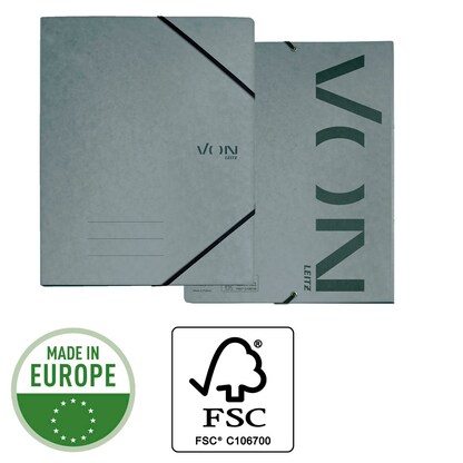 Artikelbild 6 für VON LEITZ Ringbuch 2-Ringe grau 2,5 cm DIN A4, 1 St., Artikelnummer 636138