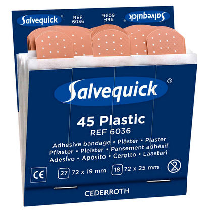 Artikelbild für Salvequick® Pflaster Plastic 1009036 beige, 45 St., Artikelnummer 127019