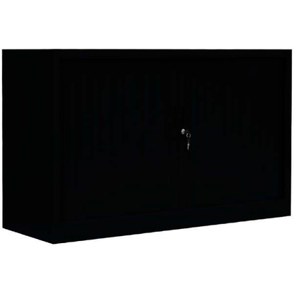 Artikelbild für LÜLLMANN Schiebetürenschrank, 555129 tiefschwarz 1 Fachboden 120,0 x 45,7 x 75,0 cm, Artikelnummer 183428