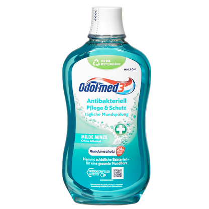 Artikelbild für Odol-med3® ANTIBAKTERIELL PFLEGE & SCHUTZ Mundspülung 500 ml, Artikelnummer 483212