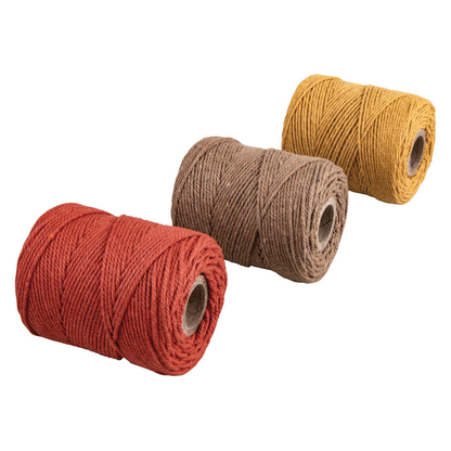 Artikelbild 2 für Rayher Makramee Garn selfgelb, natur, terrakotta Ø 1,0 mm, 3 St., Artikelnummer 686756