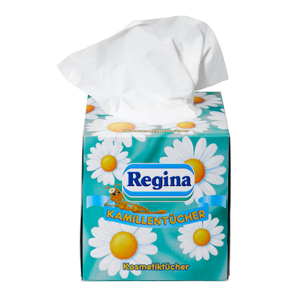 Artikelbild 4 für Regina Kosmetiktücherbox Kamille 3-lagig weiß, 56 Tücher, Artikelnummer 351256