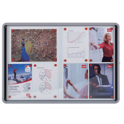 Artikelbild für nobo Schaukasten silber 15x DIN A4 119,2 x 5,4 x 100,0 cm, 1 St., Artikelnummer 699619