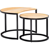 Artikelbild 1 für WOHNLING Couchtische-Set rund Massivholz mango, 1 St., Artikelnummer 908382