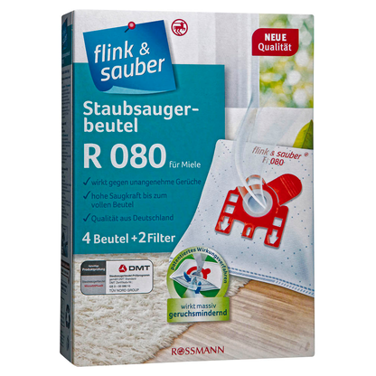 Artikelbild für flink & sauber R 080 Staubsaugerbeutel, 4 St., Artikelnummer 539431