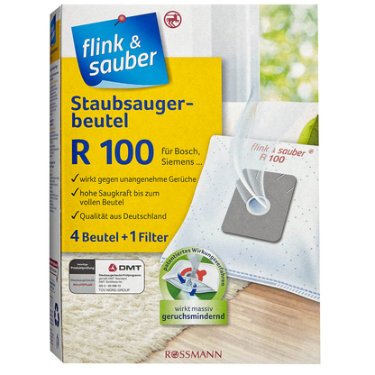 Artikelbild für flink & sauber R 100 Staubsaugerbeutel, 4 St., Artikelnummer 539454