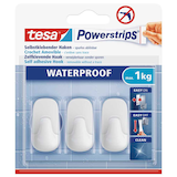 Artikelbild 1 für tesa WATERPROOF Small Klebehaken für max. 1,0 kg, 1,4 x 3,4 cm, 3 St., Artikelnummer 738926