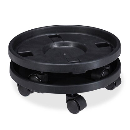 Artikelbild 5 für relaxdays Pflanzenroller Kunststoff, Ø 35,5 cm schwarz rund, 2 St., Artikelnummer 449864