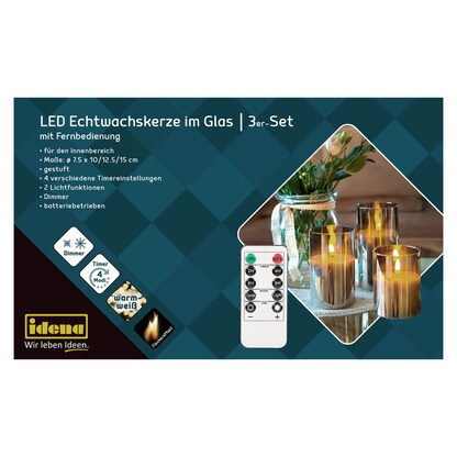 Artikelbild 15 für Idena LED-Kerzen grau, 1 St., Artikelnummer 761934