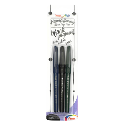 Artikelbild für Pentel XSES14/3-ANN2 Brush-Pen schwarz, 3 St., Artikelnummer 861033