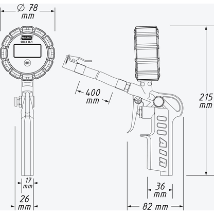 Artikelbild 8 für HAZET 9041D-1 digital Reifenfüller 12 bar, Artikelnummer 582223