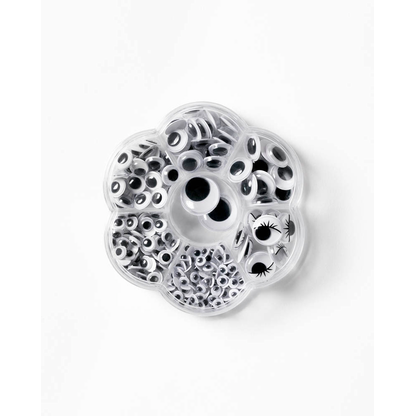 Artikelbild 2 für folia Wackelaugen weiß BIG BOX MIX Ø 5,0 - 20,0 mm, 200 St., Artikelnummer 692481