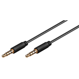 Artikelbild 1 für goobay 3,5 mm Klinkenkabel 0,5 m schwarz, 1 St., Artikelnummer 362900