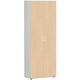 Artikelbild 1 für geramöbel Aktenschrank Flex, S-386100-BL lichtgrau, buche 5 Fachböden 80,0 x 42,0 x 216,0 cm, Artikelnummer 876843