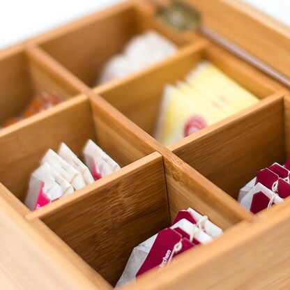 Artikelbild 6 für relaxdays Teebox braun 22,0 x 16,0 cm, 1 St., Artikelnummer 471504