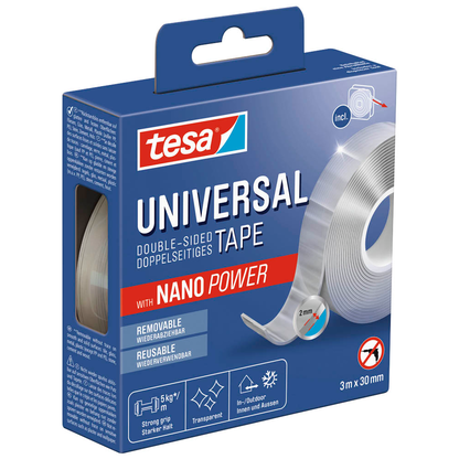 Artikelbild 3 für tesa Nano Power Universal doppelseitiges Klebeband 30,0 mm x 3,0 m, 1 St., Artikelnummer 464569