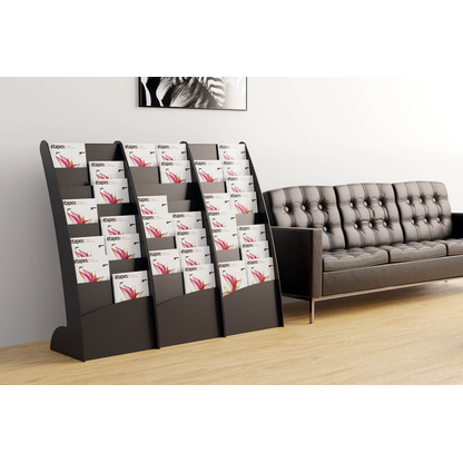 Artikelbild 3 für PAPERFLOW Prospektständer Courbo schwarz DIN A3, DIN A4 44,3 x 35,0 x 108,3 cm, 1 St., Artikelnummer 572812