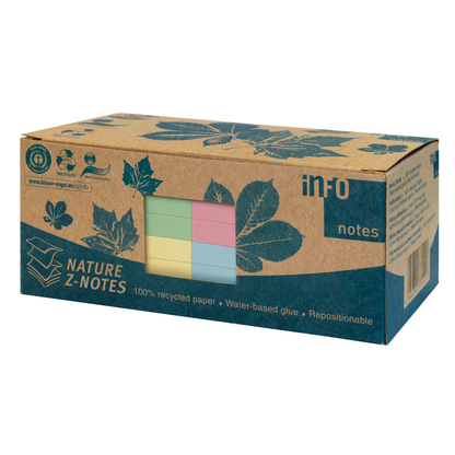 Artikelbild 4 für inFO Recycling Haftnotizen 5644-88BOX farbsortiert, 12 Blöcke, Artikelnummer 883619