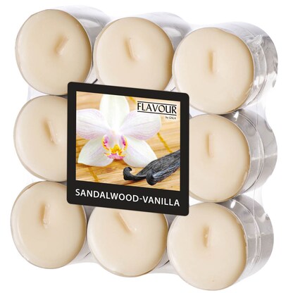 Artikelbild für FLAVOUR by GALA Teelichter elfenbein Sandelwood-Vanilla, 18 St., Artikelnummer 683601