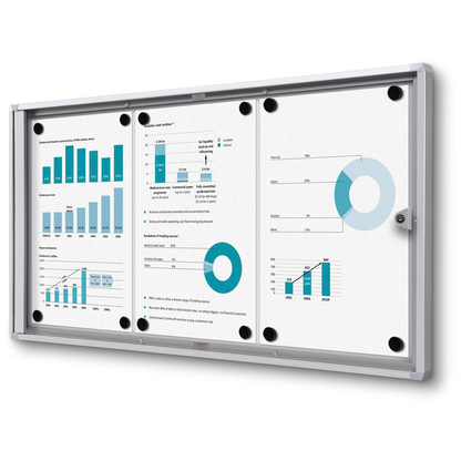 Artikelbild 2 für Showdown® Displays Schaukasten Economy XS silber 3x DIN A4 71,1 x 2,6 x 35,0 cm, 1 St., Artikelnummer 569723