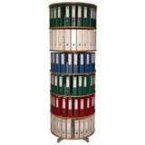 Artikelbild 1 für reef Ordnerdrehsäule buche bis zu 144 Ordner, Etagen einzeln drehbar, H: 228,0 cm, Artikelnummer 677955