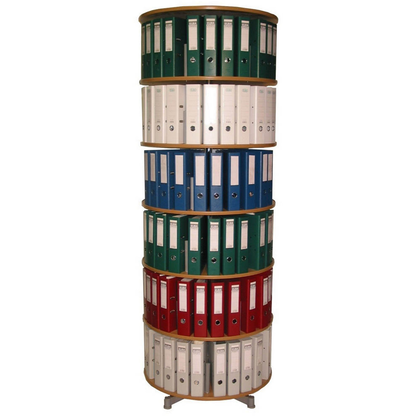 Artikelbild für reef Ordnerdrehsäule buche bis zu 144 Ordner, Etagen einzeln drehbar, H: 228,0 cm, Artikelnummer 677955