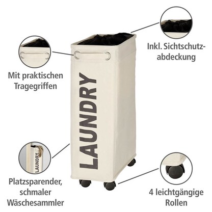 Artikelbild 2 für WENKO Wäschekorb Corno beige, 1 St., Artikelnummer 531612