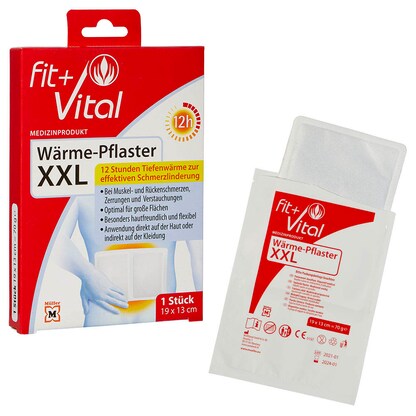 Artikelbild für fit+vital Wärmepflaster XXL 2667541 weiß 19,0 x 13,0 cm, 1 St., Artikelnummer 614384