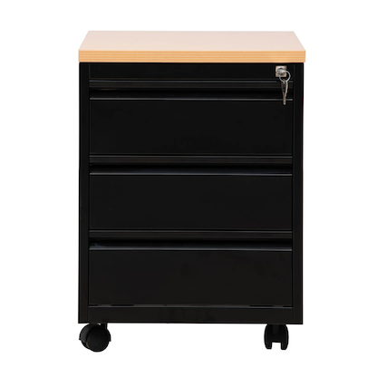 Artikelbild 3 für Gürkan Rollcontainer schwarz, buche 3 Auszüge 46,0 x 60,0 x 62,0 cm, Artikelnummer 564219