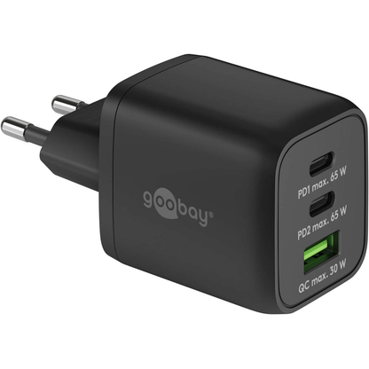 Artikelbild 2 für goobay Ladekabel mit Adapter schwarz, Kabellänge: 1,0 m, 65 Watt, Artikelnummer 345274
