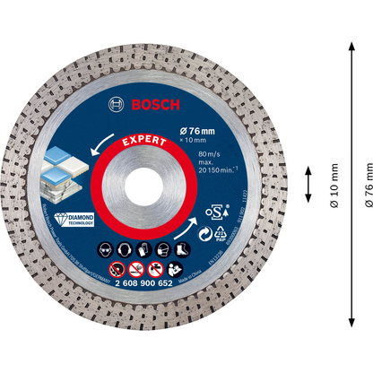 Artikelbild 3 für BOSCH Diamant-Trennscheibe EXPERT Best for Hard Ceramic, 1 St., Artikelnummer 795522