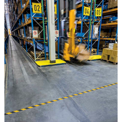 Artikelbild 3 für DURABLE Bodenmarkierungsband DURALINE® gelb, schwarz 50,0 mm x 30,0 m, Artikelnummer 810848