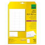 Artikelbild 1 für SIGEL Adressetiketten LA320 weiß 63,5 x 38,1 mm, 25 Blatt, Artikelnummer 512881