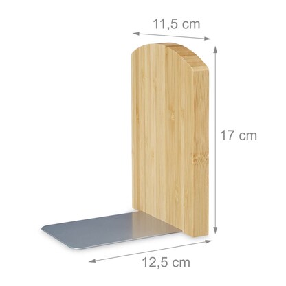 Artikelbild 2 für relaxdays Buchstützen braun 11,5 x 12,5 x 17,0 cm, 2 St., Artikelnummer 392633