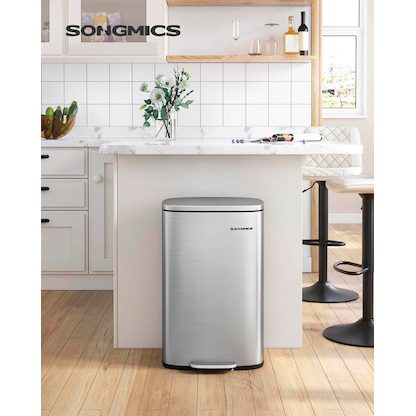 Artikelbild 2 für SONGMICS Mülleimer 50,0 l silber, 1 St., Artikelnummer 289928