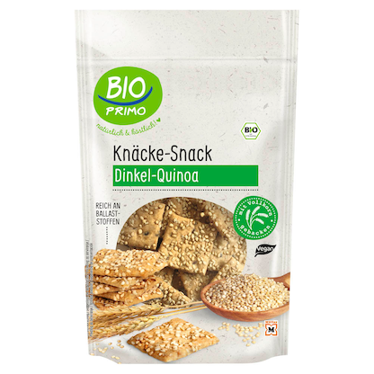 Artikelbild für BIO PRIMO Bio Dinkel-Quinoa Knäckebrot 110,0 g, 1 Pack, Artikelnummer 639324