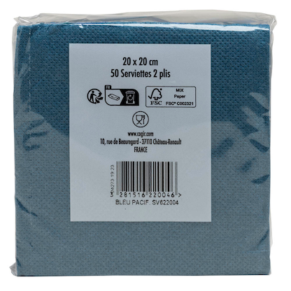 Artikelbild 4 für PROnappe Servietten pazifikblau 2-lagig 20,0 x 20,0 cm, 50 St., Artikelnummer 634707