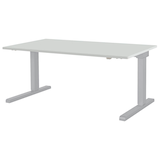 Artikelbild 1 für mauser varitos.c elektrisch höhenverstellbarer Schreibtisch lichtgrau, alu rechteckig, C-Fuß-Gestell alu 160,0 x 80,0 cm, Artikelnummer 272702