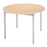 Artikelbild 1 für SODEMATUB Mehrzwecktisch ahorn, alu rund, Vierkantrohr alu, 110,0 x 110,0 x 74,0 cm, Artikelnummer 970079