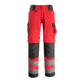 Artikelbild 1 für MASCOT® unisex Warnschutzhose Kendal rot, dunkelanthrazit Größe 25, Artikelnummer 764884
