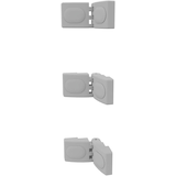 Artikelbild 1 für Quadrifoglio Verbindungselemente für Trennwände grau, 3 St., Artikelnummer 614451