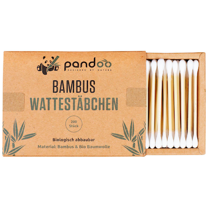 Artikelbild für pandoo Wattestäbchen weiß, 200 St., Artikelnummer 933299