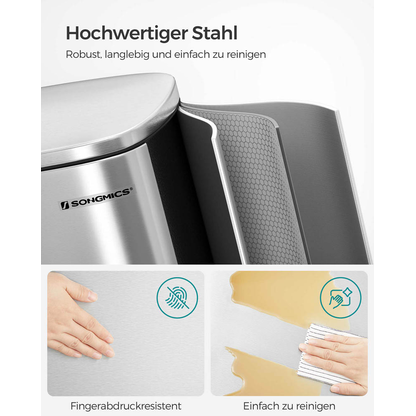 Artikelbild 4 für SONGMICS Mülleimer 50,0 l silber, 1 St., Artikelnummer 289928