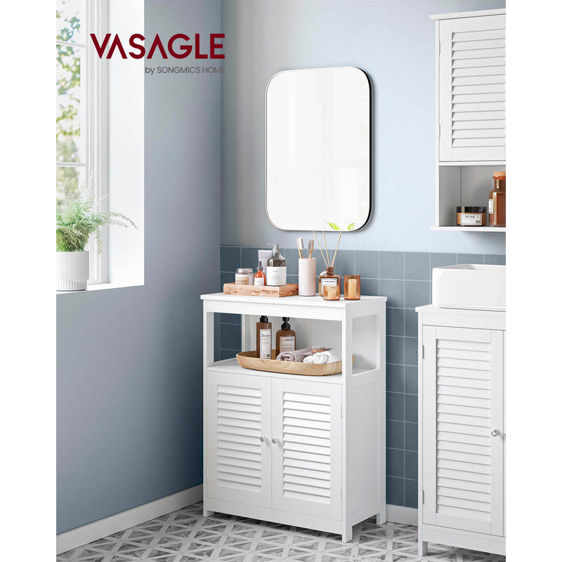 VASAGLE Badschrank BBC40WT weiß 60,0 x 30,0 x 80,0 cm ++ büroplus