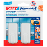 Artikelbild 1 für tesa Powerstrips Klebehaken für max. 2,0 kg, 2,0 x 5,0 cm, 2 St., Artikelnummer 605422
