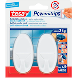 Artikelbild 1 für tesa Powerstrips Klebehaken für max. 2,0 kg, 3,8 x 7,0 cm, 2 St., Artikelnummer 820961