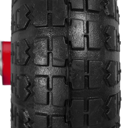 Artikelbild 4 für relaxdays Sackkarrenräder luftbereift schwarz, rot Stahl Felgen, Achse 1,6 cm, Artikelnummer 452213